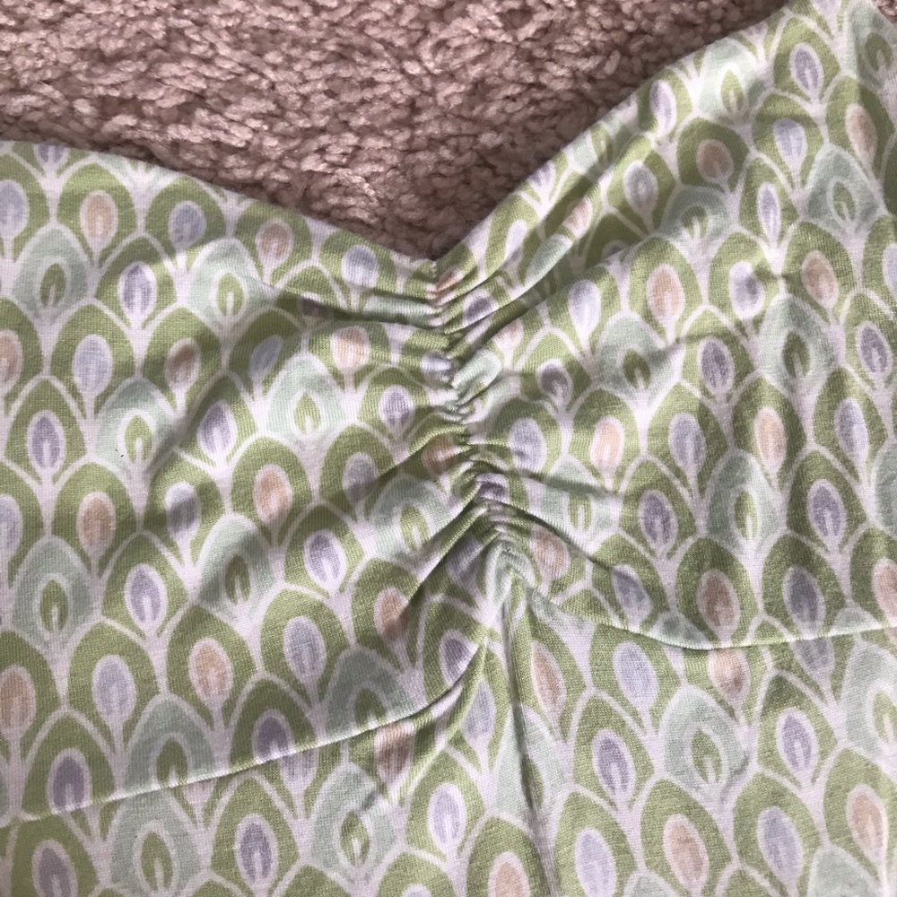 Express Green Spaghetti Strap Patterned Dress - Picture 4 of 7
